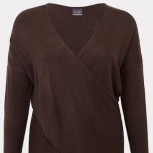 Outlander Brown Crisscross Sweater (Torrid Size 6)
